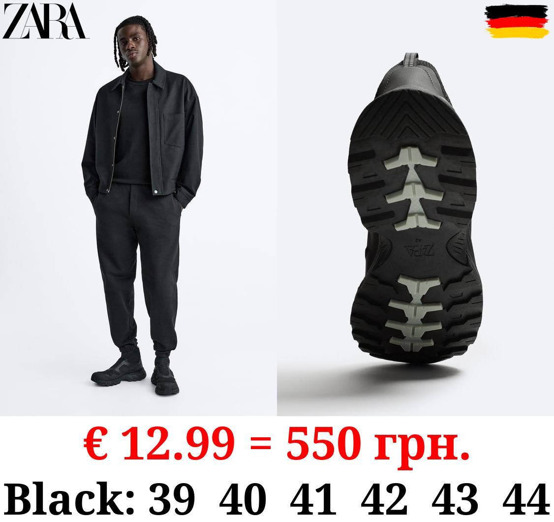 KNIT HIGH-TOP SNEAKERS