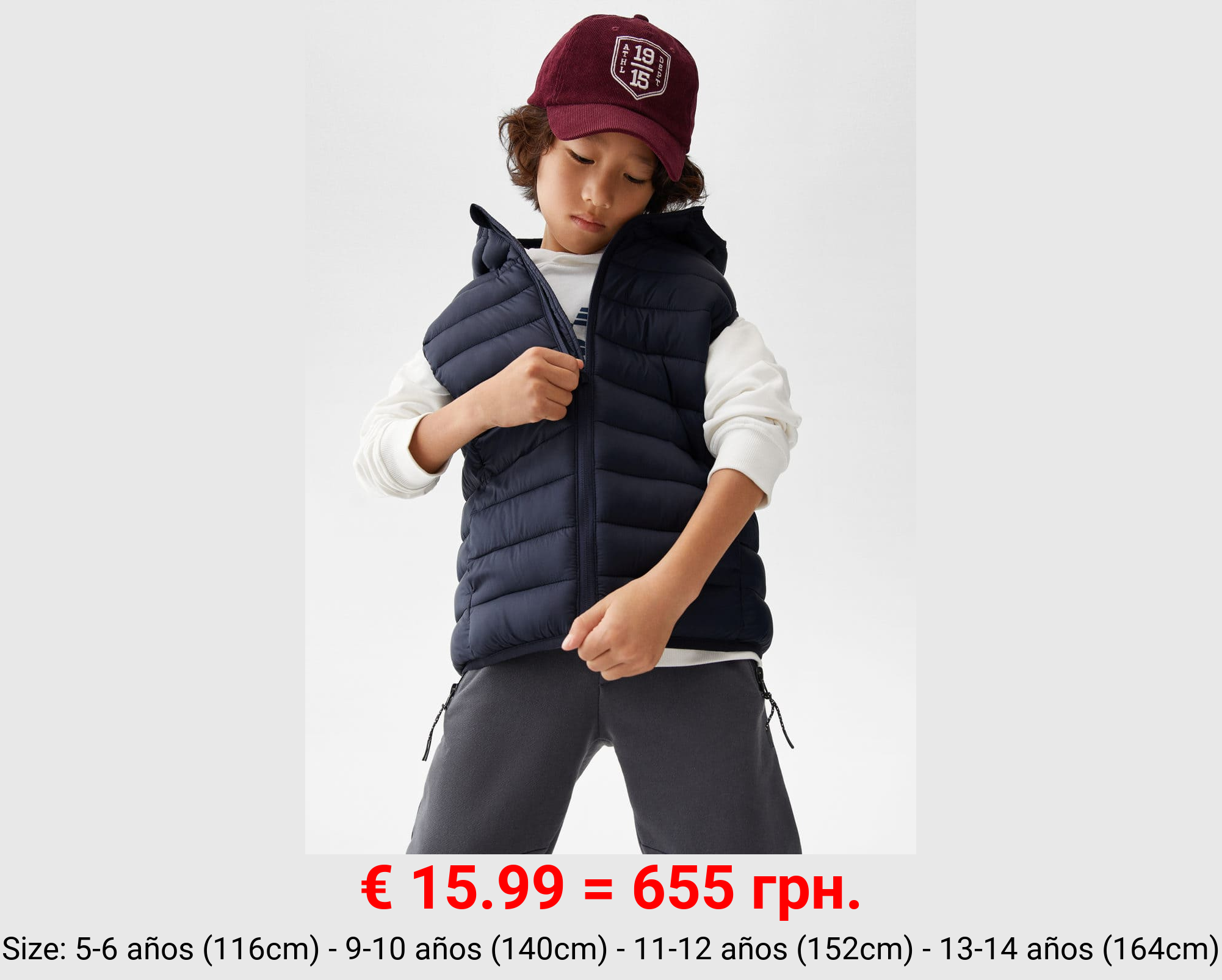 Chaleco acolchado capucha