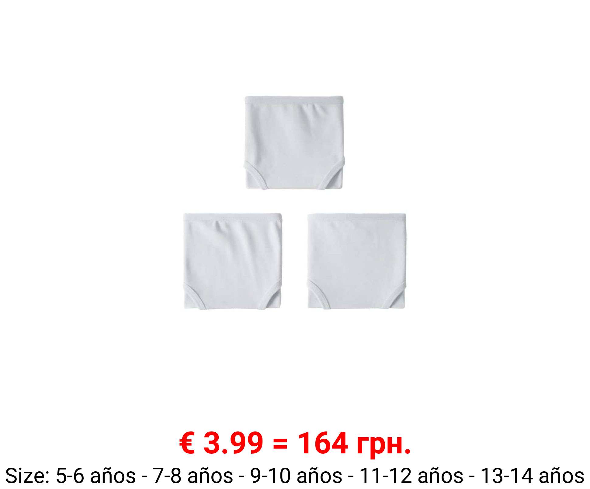 Pack 3 braguitas algodón