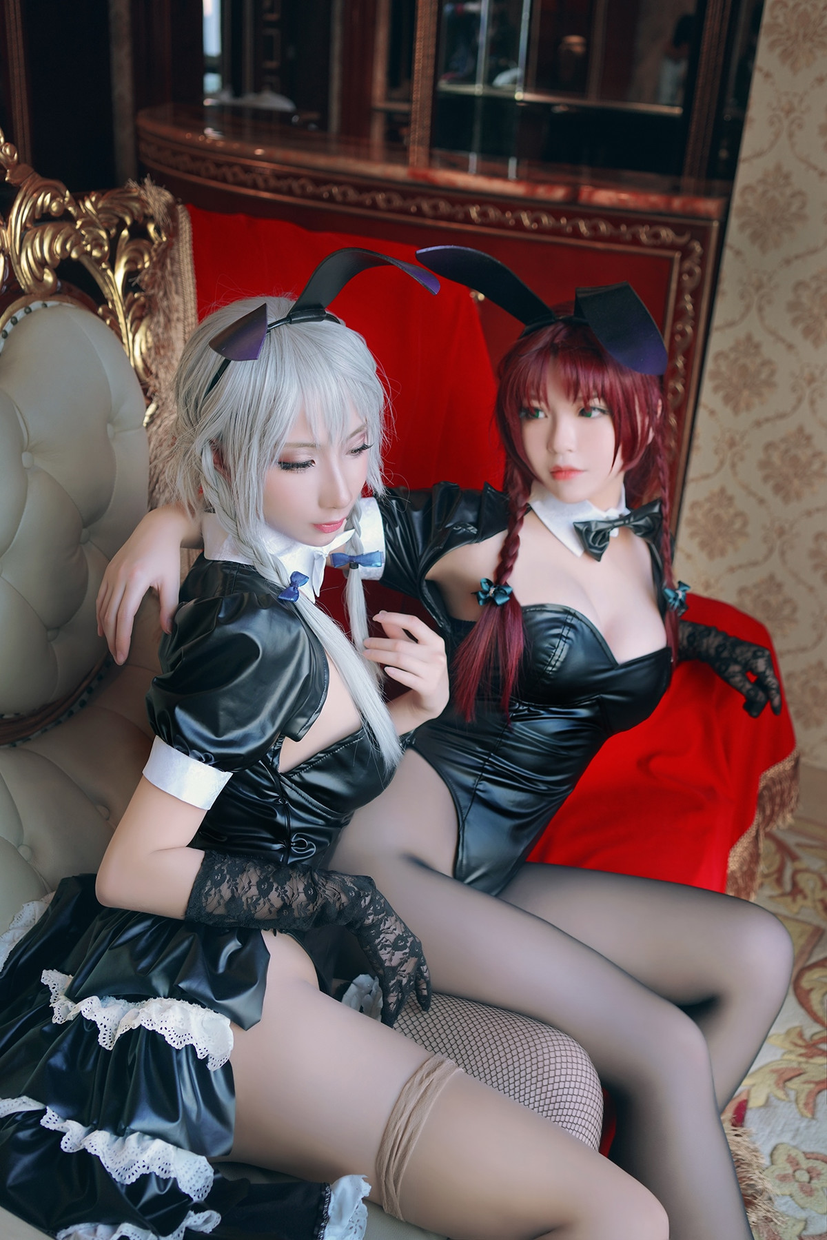 Cosplay 半半子Banbanko 索索 Sophia 红美铃 十六夜咲夜 23