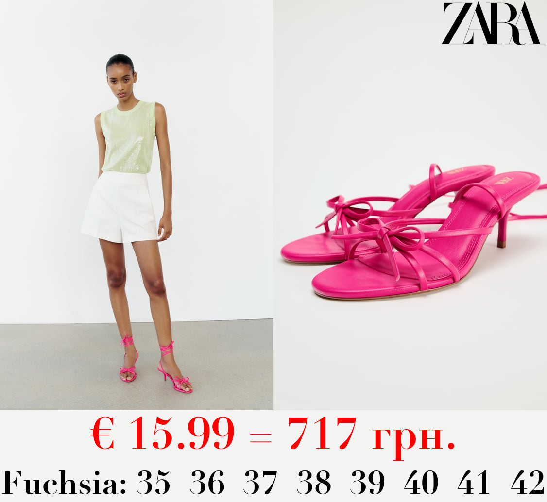 LACE UP HIGH-HEEL SANDALS