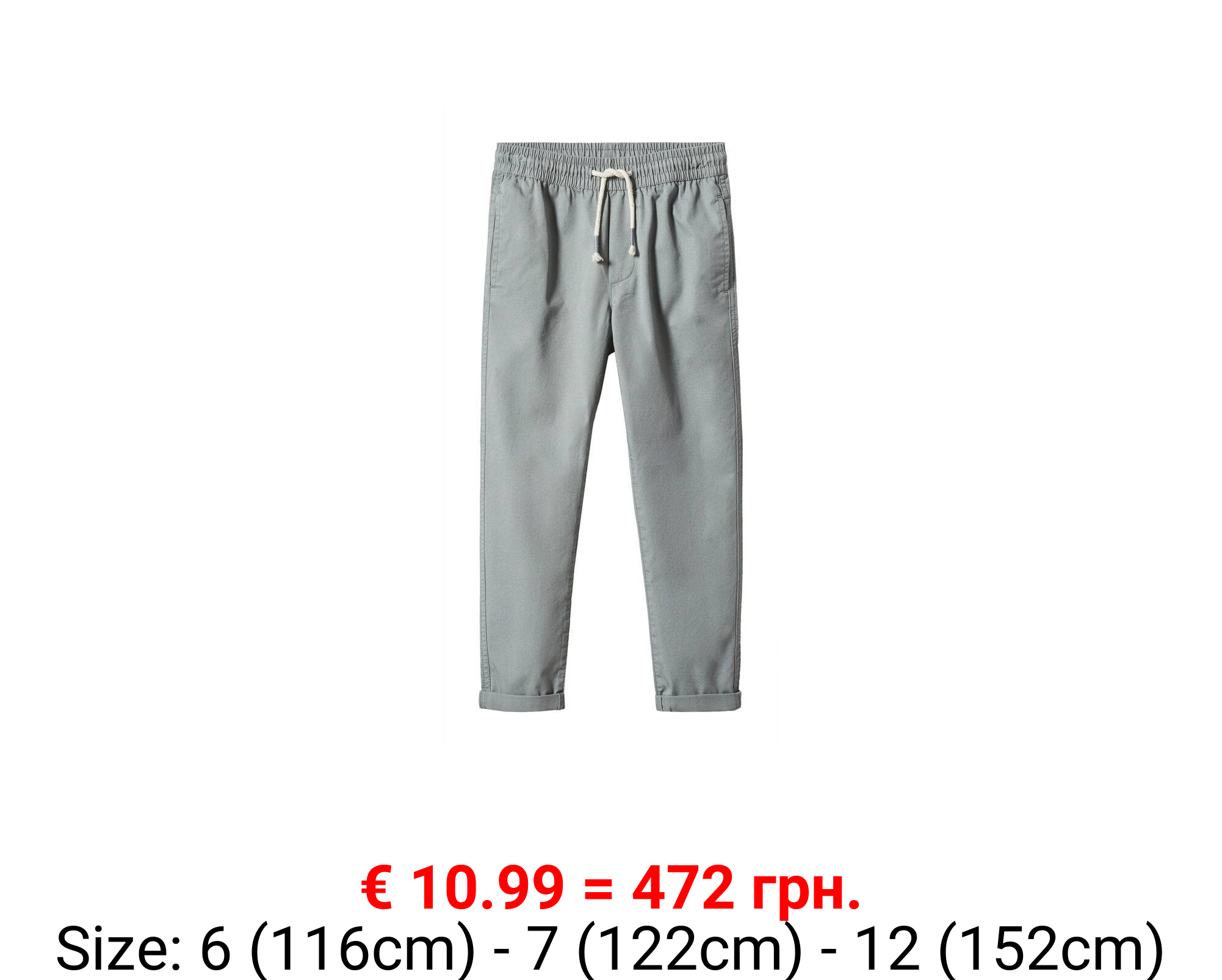 Pantalón recto cintura elástica