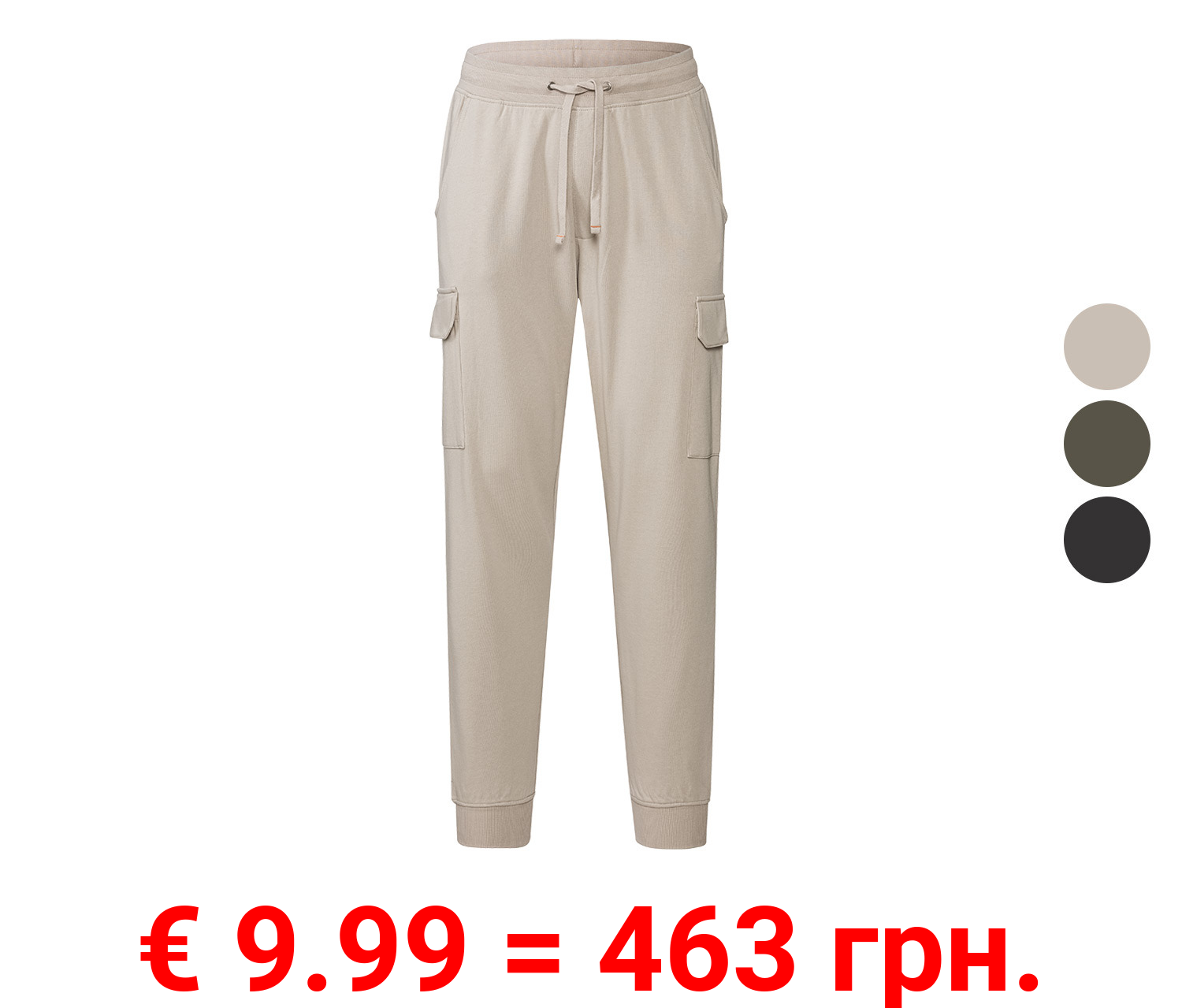 LIVERGY® Herren Cargo-Sweathose mit Baumwolle