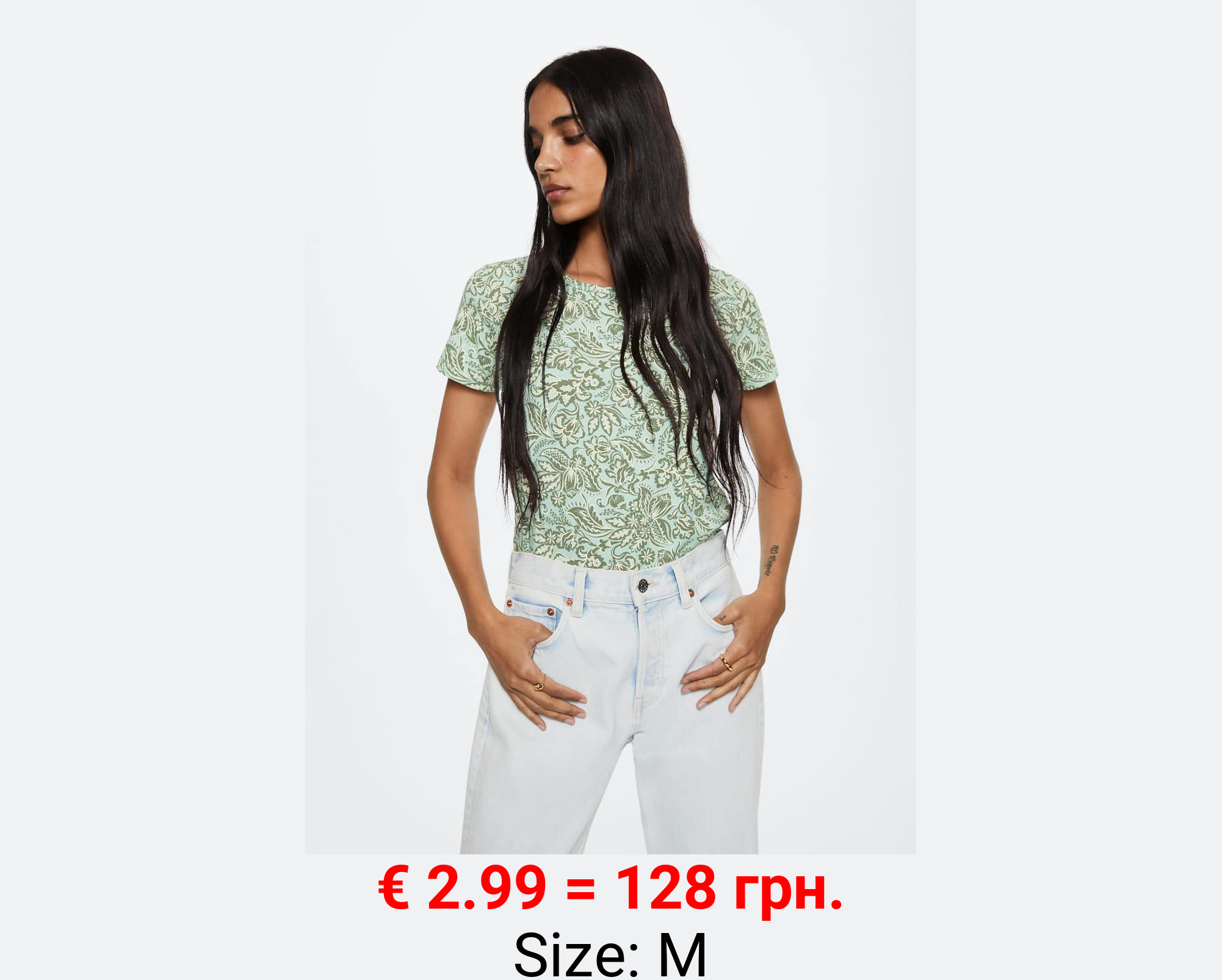 Camiseta estampada logo bordado