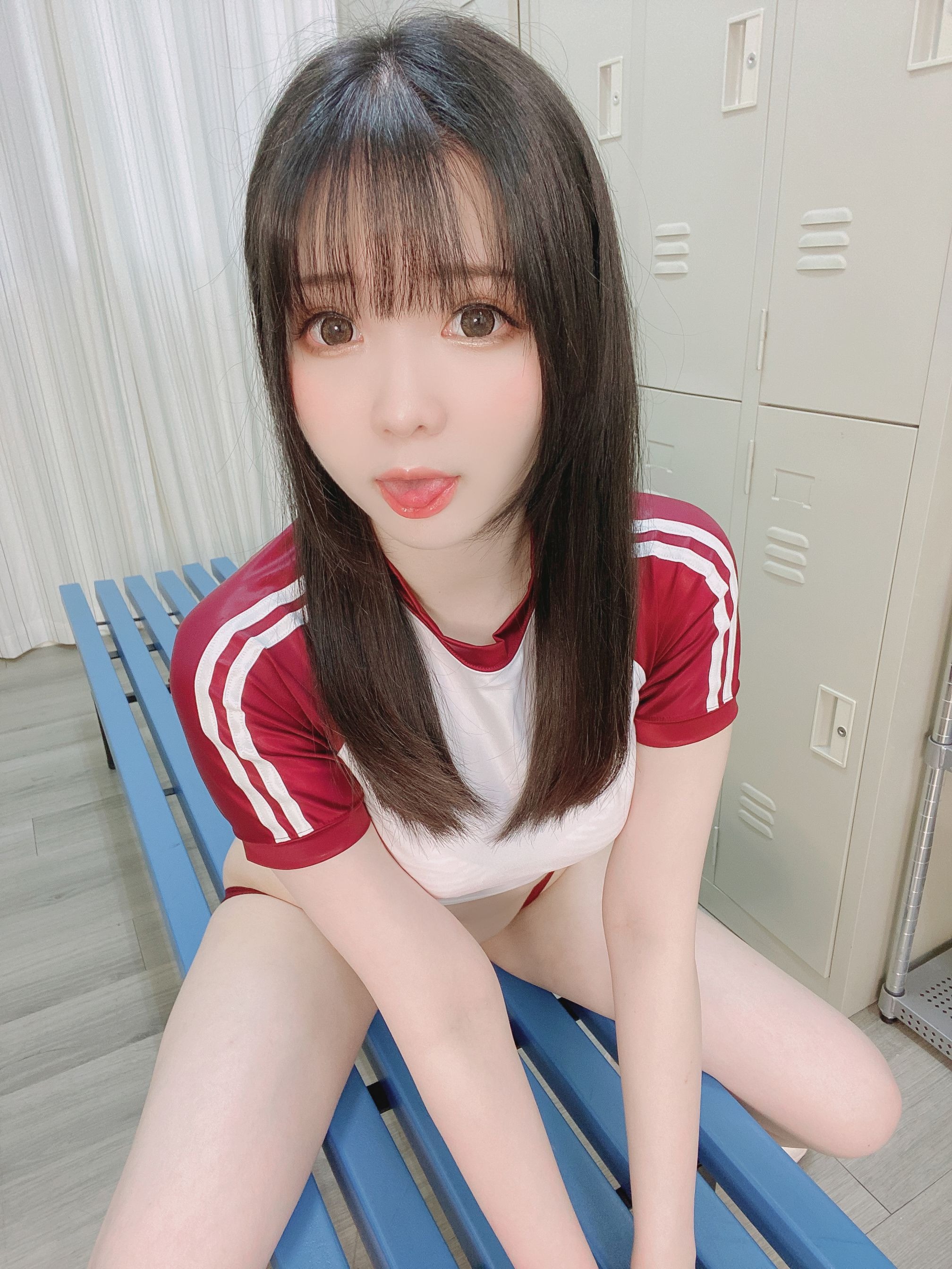 2022-01-17 Tバックブルマ+ピンク縞ブラ [30P-222MB] 6