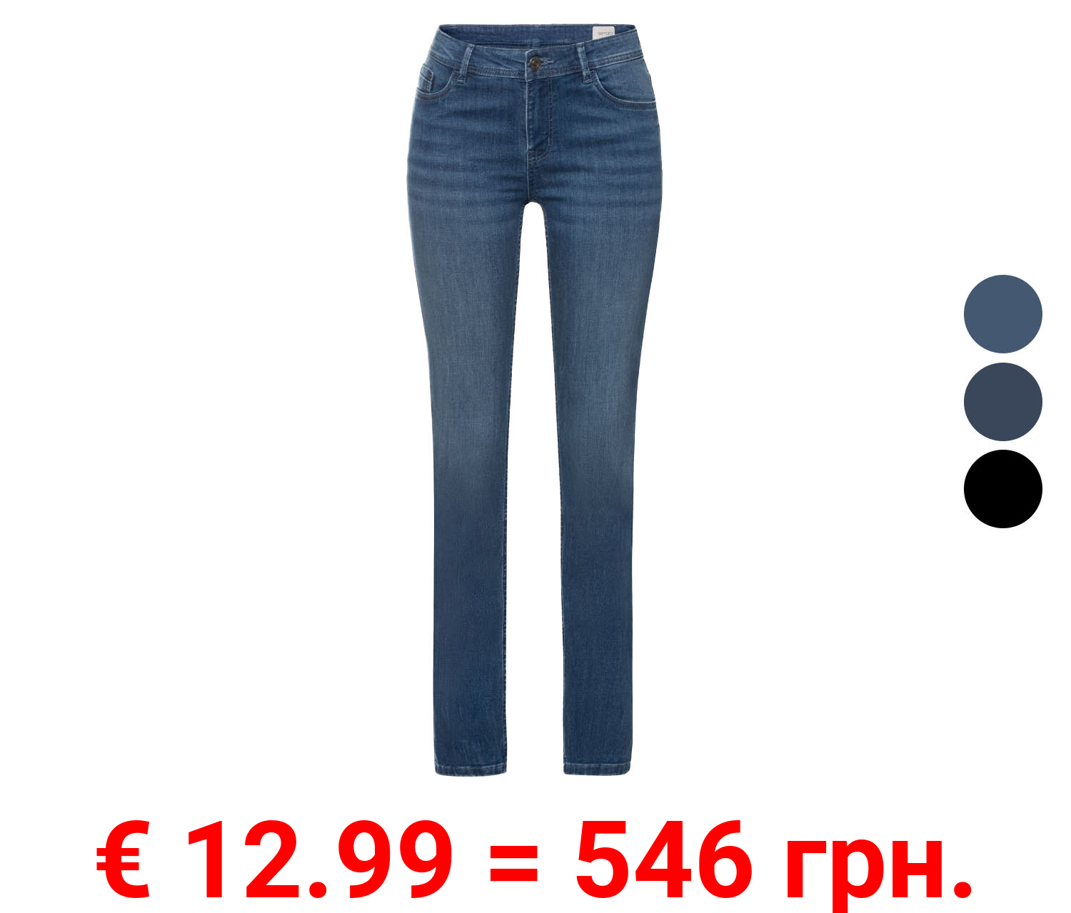 esmara® Damen Jeans, Slim Fit, mit normaler Leibhöhe
