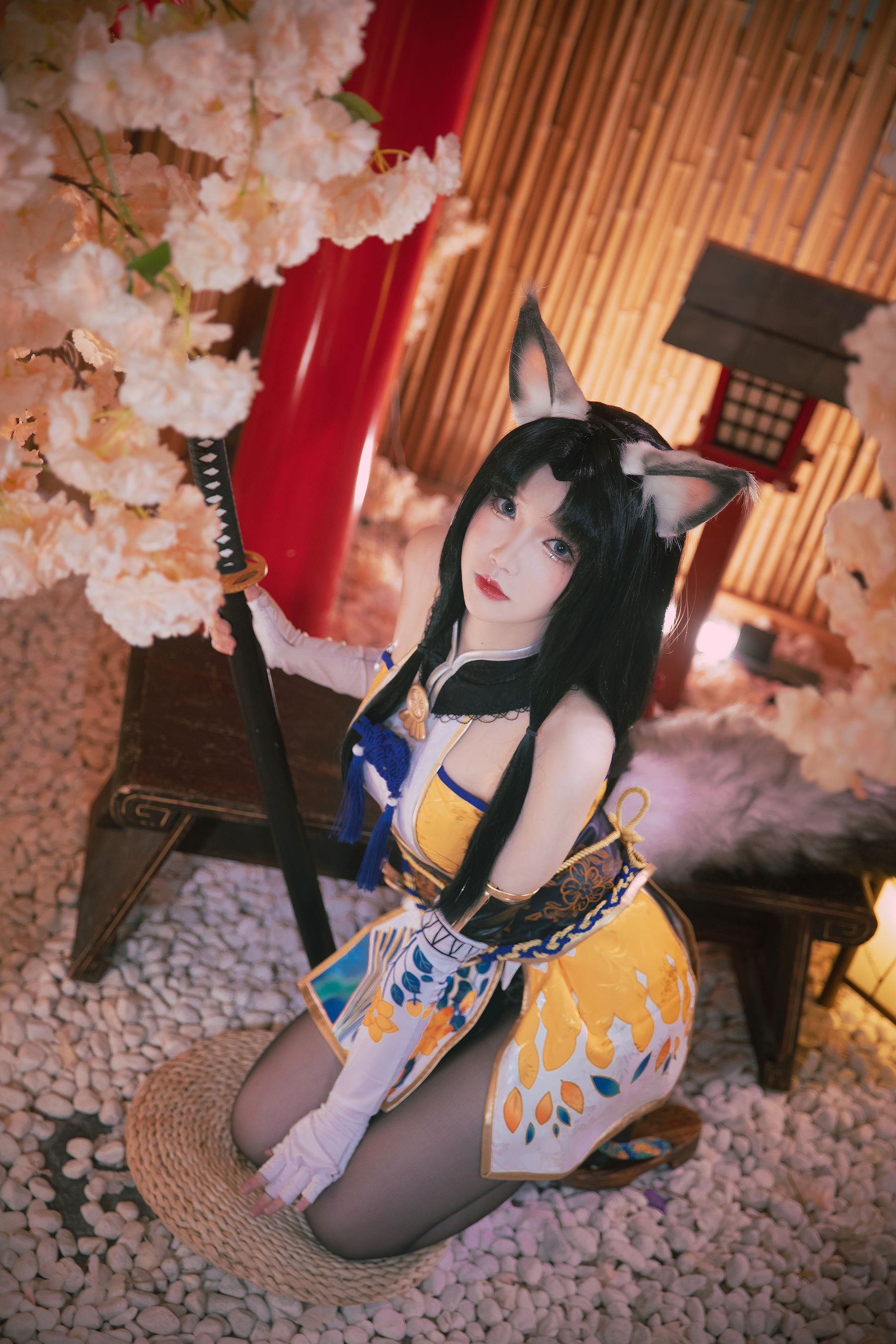 [福利COS]_动漫博主雪晴Astra_-_永劫无间_黑丝胡桃-写真图集共24P 8