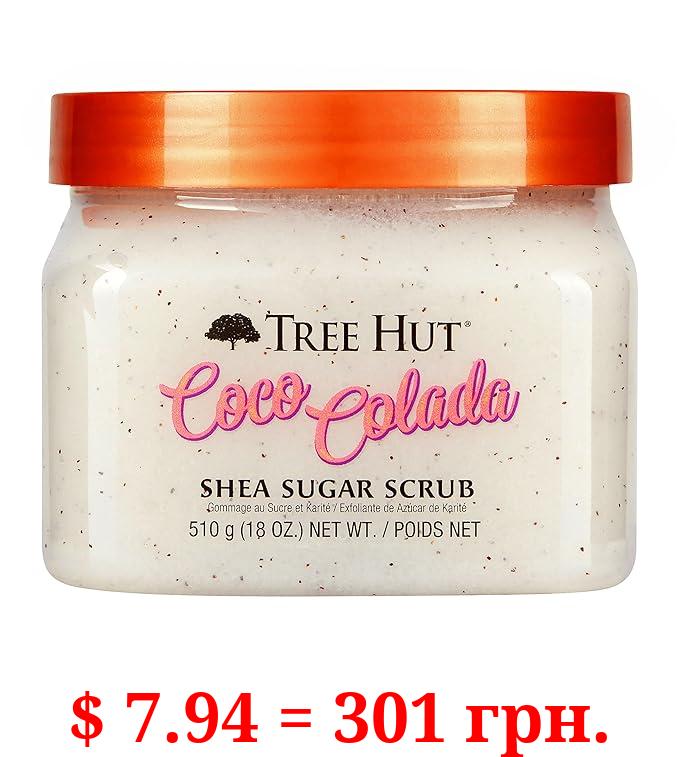 Tree Hut Shea Sugar Scrub Coco Colada, 18 oz, Ultra Hydrating and Exfoliating Scrub for Nourishing Essential Body Care
