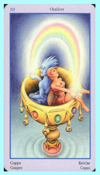 Кубки 10 значение в любви. Десятка кубков необычная. 10 чаш таро телема. Таро райдера уэйта 10 кубков. 10 кубков таро уэйта.