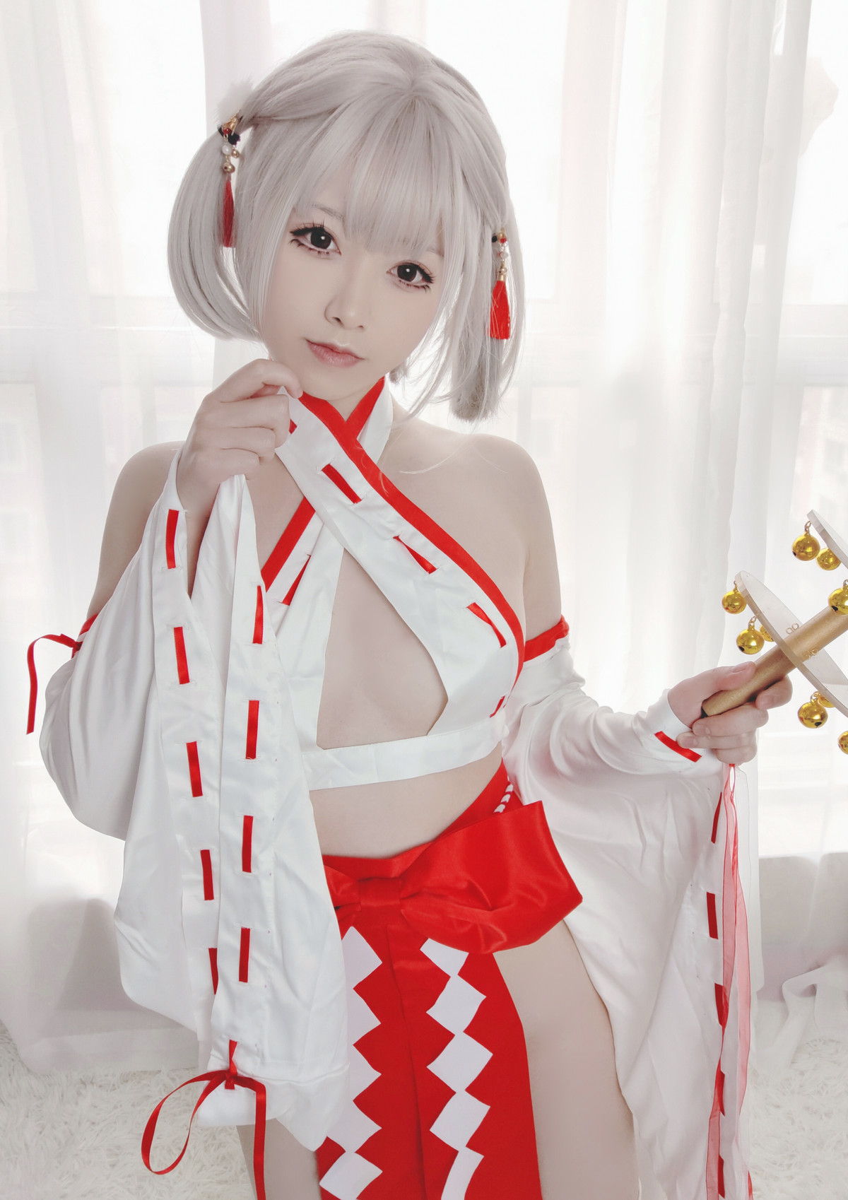 Cosplay Asagiriai愛ちゃん 巫女服自拍 36