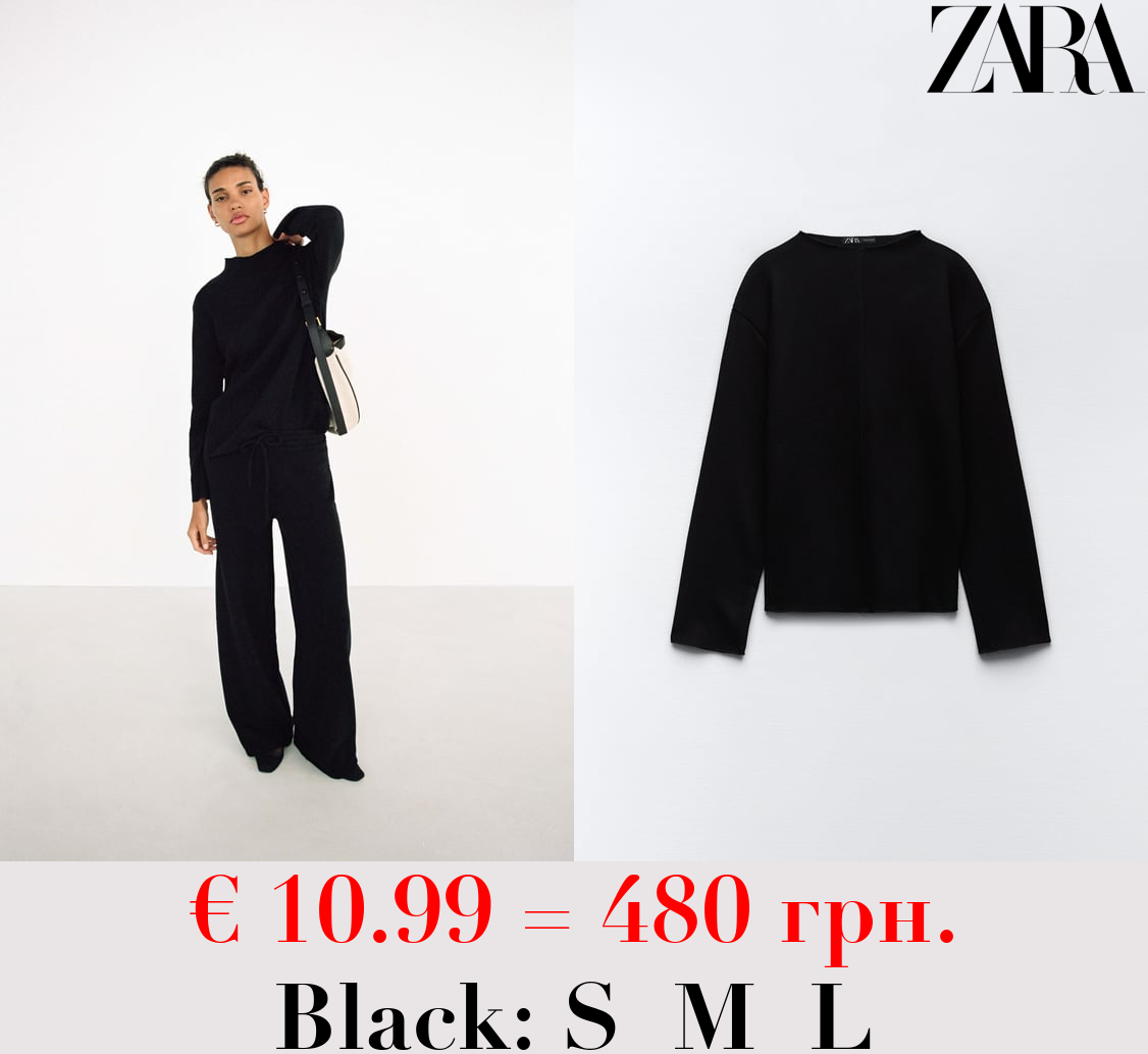 SOFT SWEATER WITH FRONT SEAM