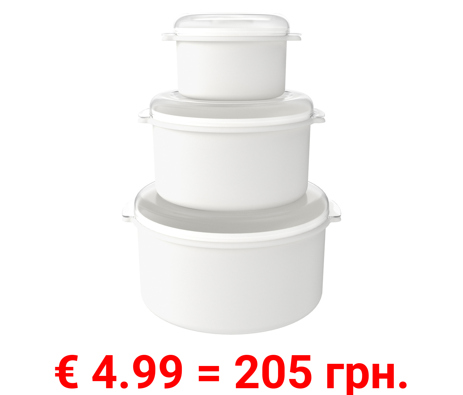 ERNESTO® Mikrowellendosen-Set, 3-teilig, mit Ventil