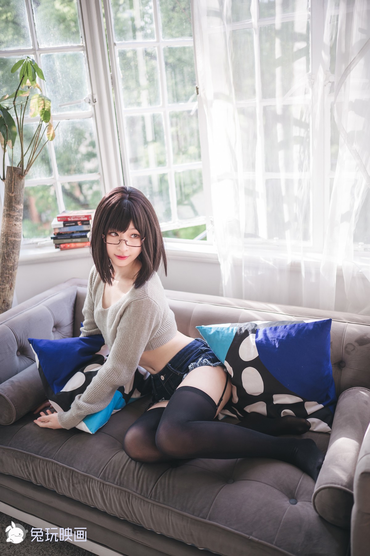 Cosplay 兔玩映画 毛衣热裤 14