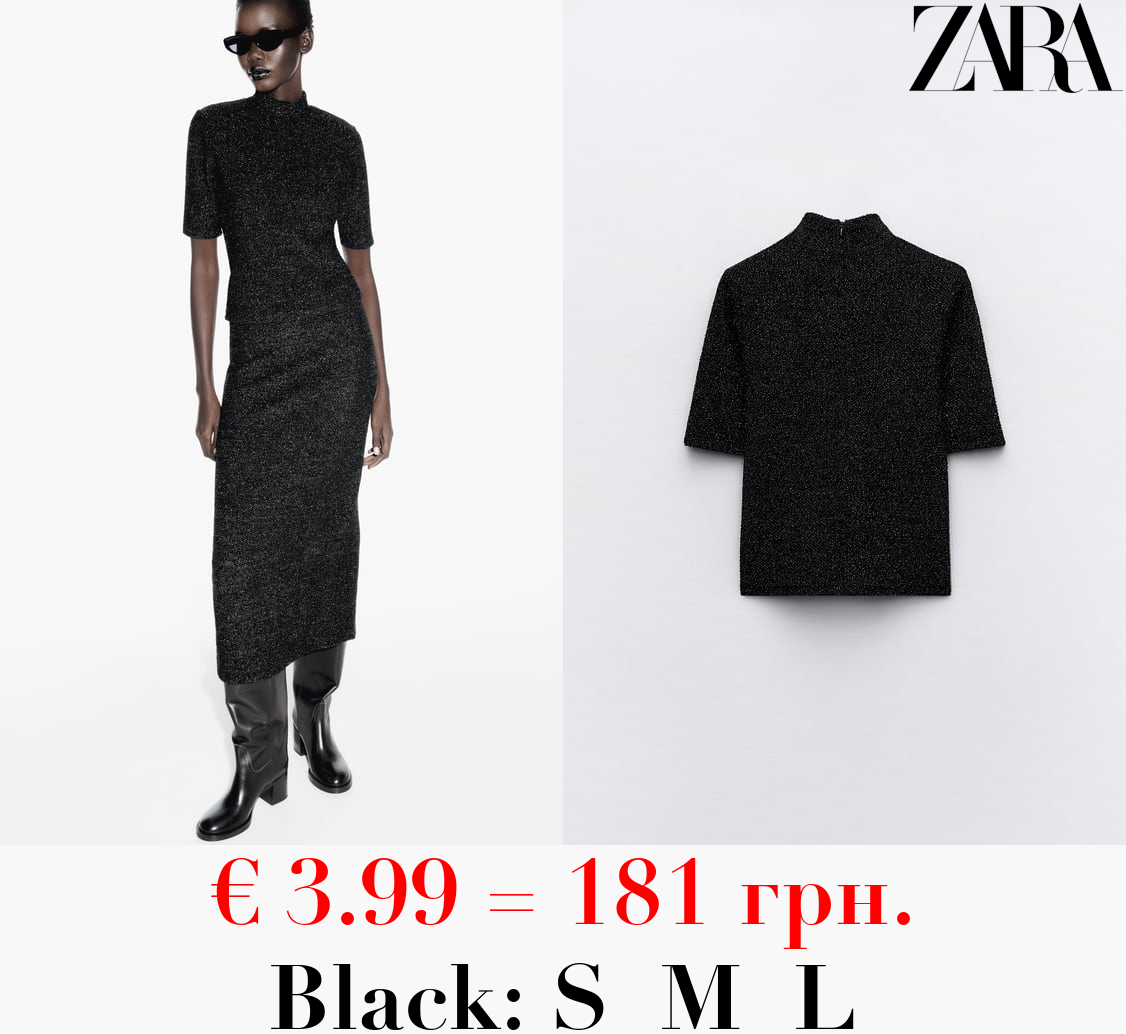 SHINY BOUCLÉ JACQUARD TOP