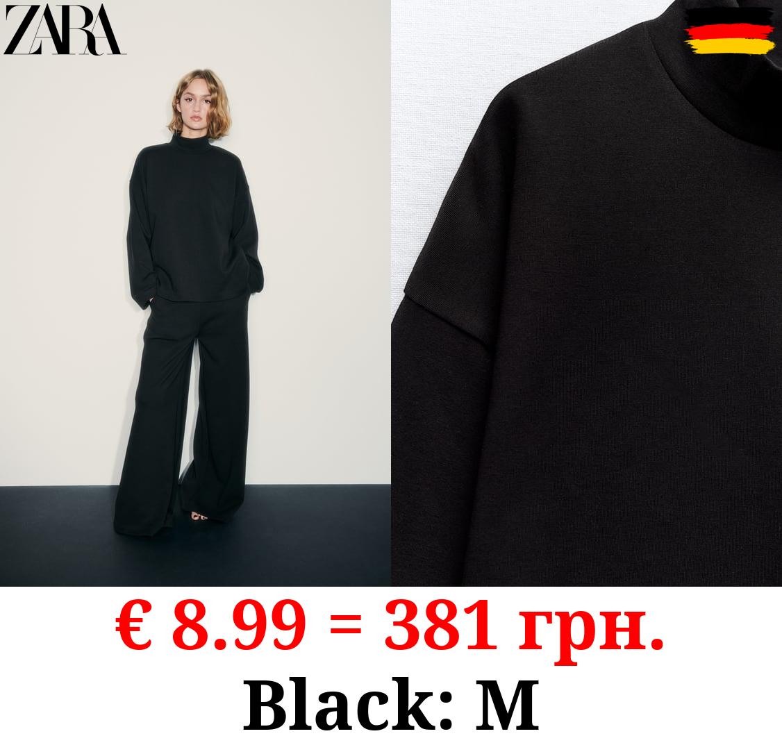 INTERLOCK HIGH NECK SWEATSHIRT