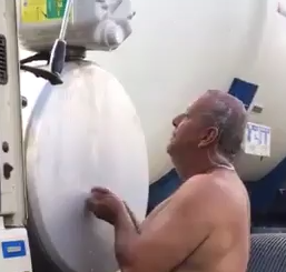 Una ducha improvisada
