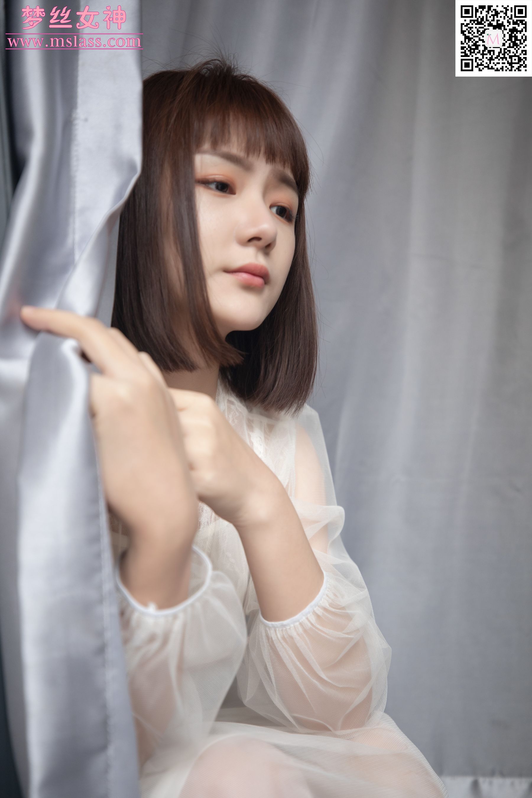 [梦丝女神MSLASS]_莎莎_透明白纱裙-写真图集共62P 6