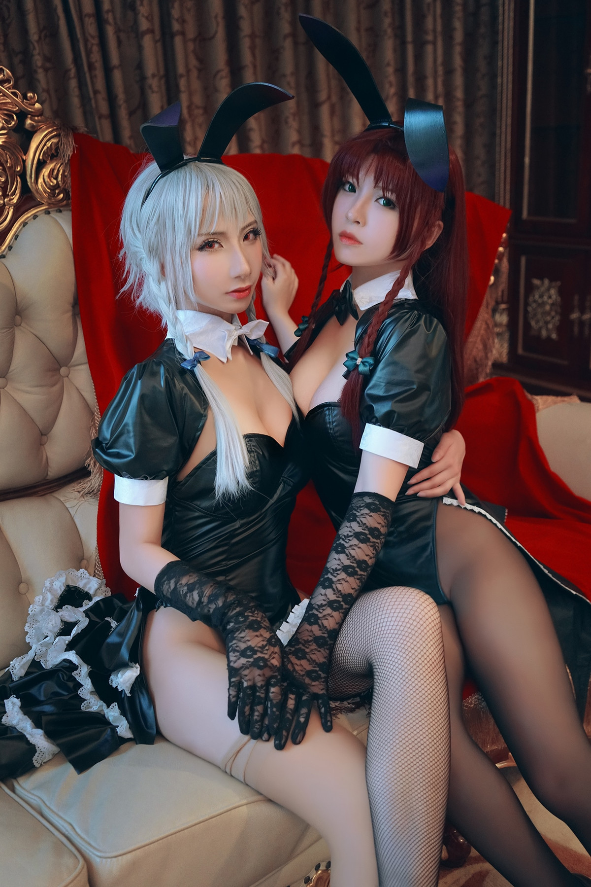 Cosplay 半半子Banbanko 索索 Sophia 红美铃 十六夜咲夜 24
