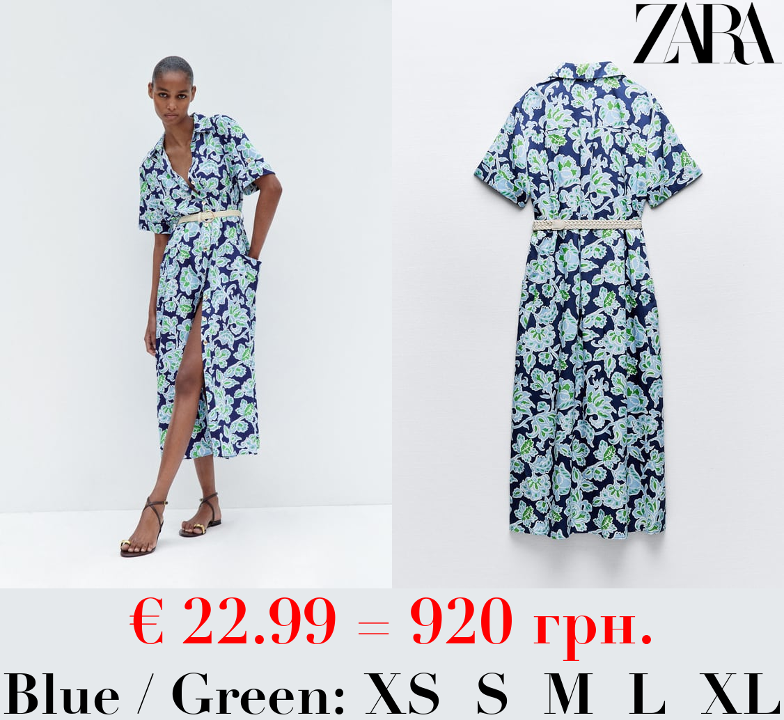 SHIRT DRESS WITH BELT