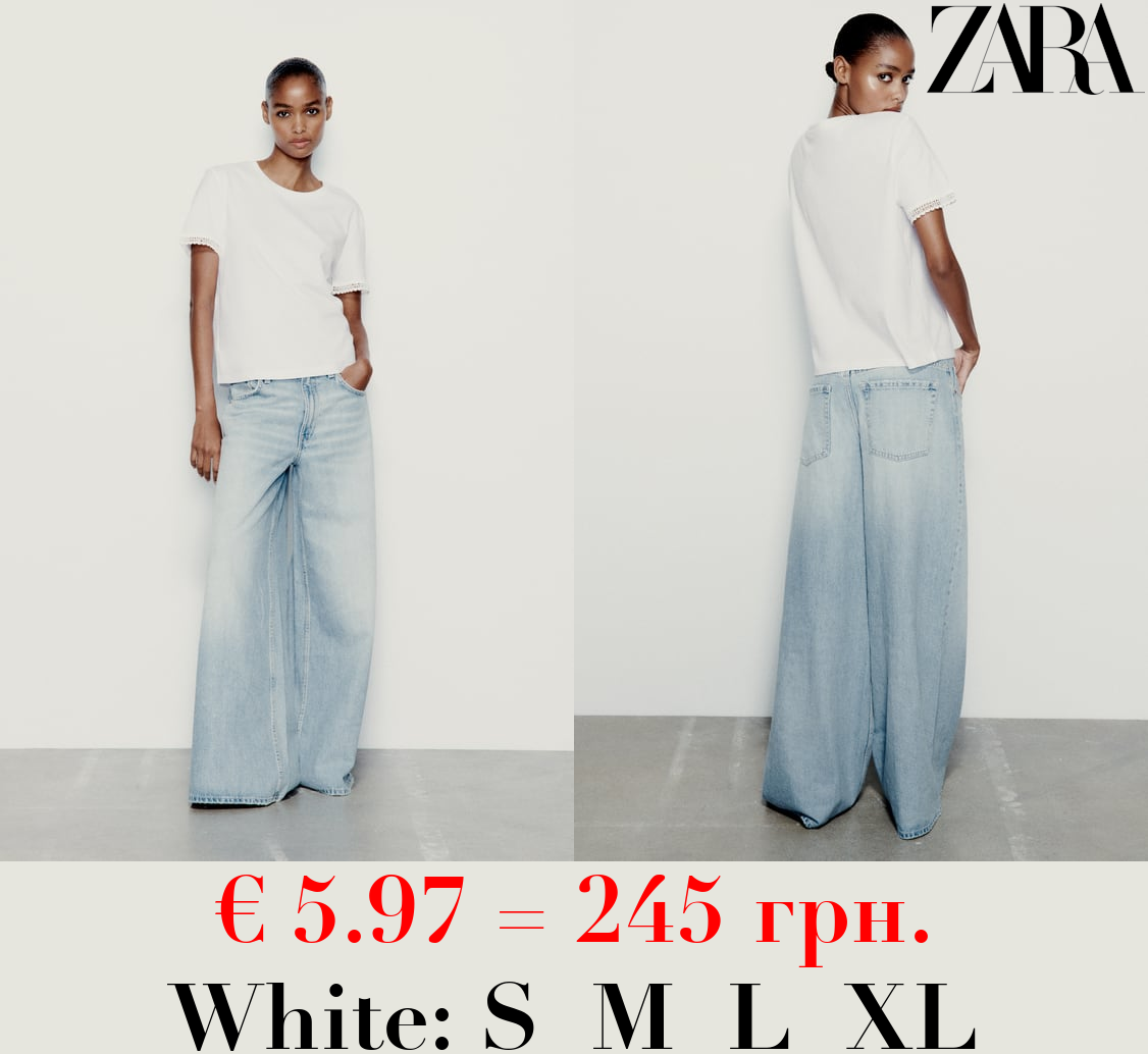 COTTON T-SHIRT WITH EMBELLISHED TRIM