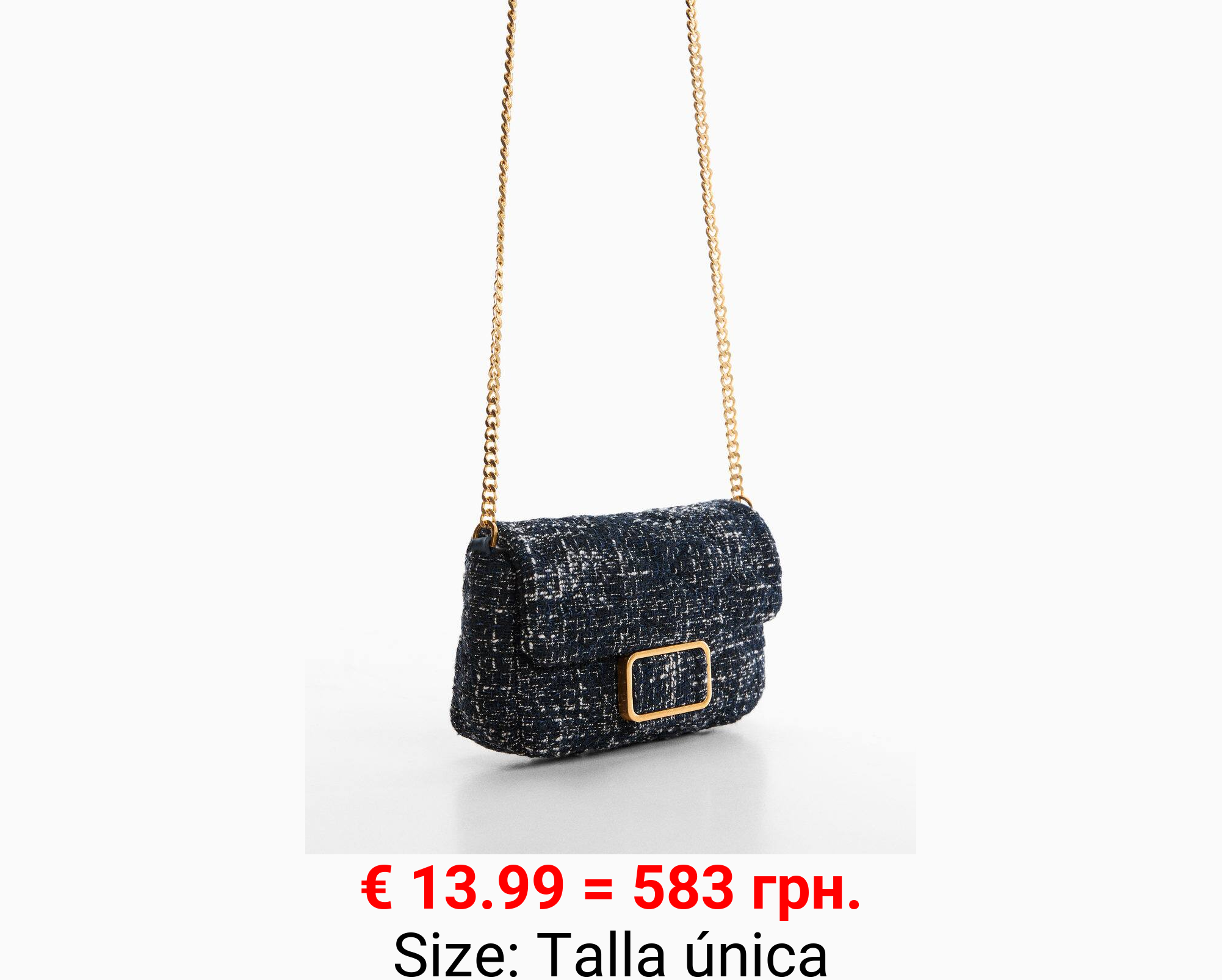 Bolso tweed hebilla