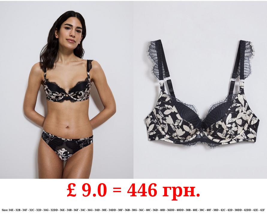 Studio Edit Floral Lace Trim Padded Bra