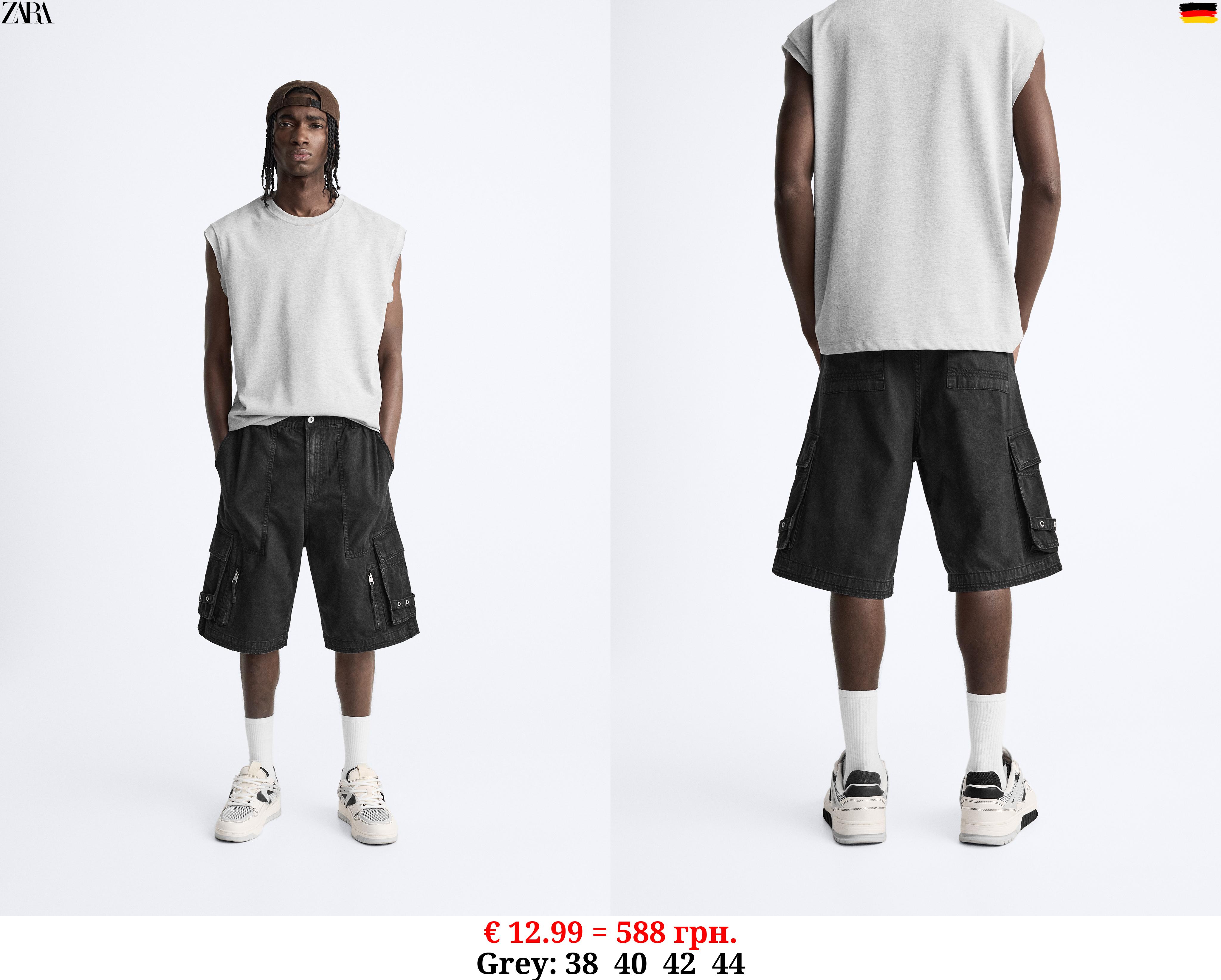 CARGO BERMUDA SHORTS WITH STRAPS