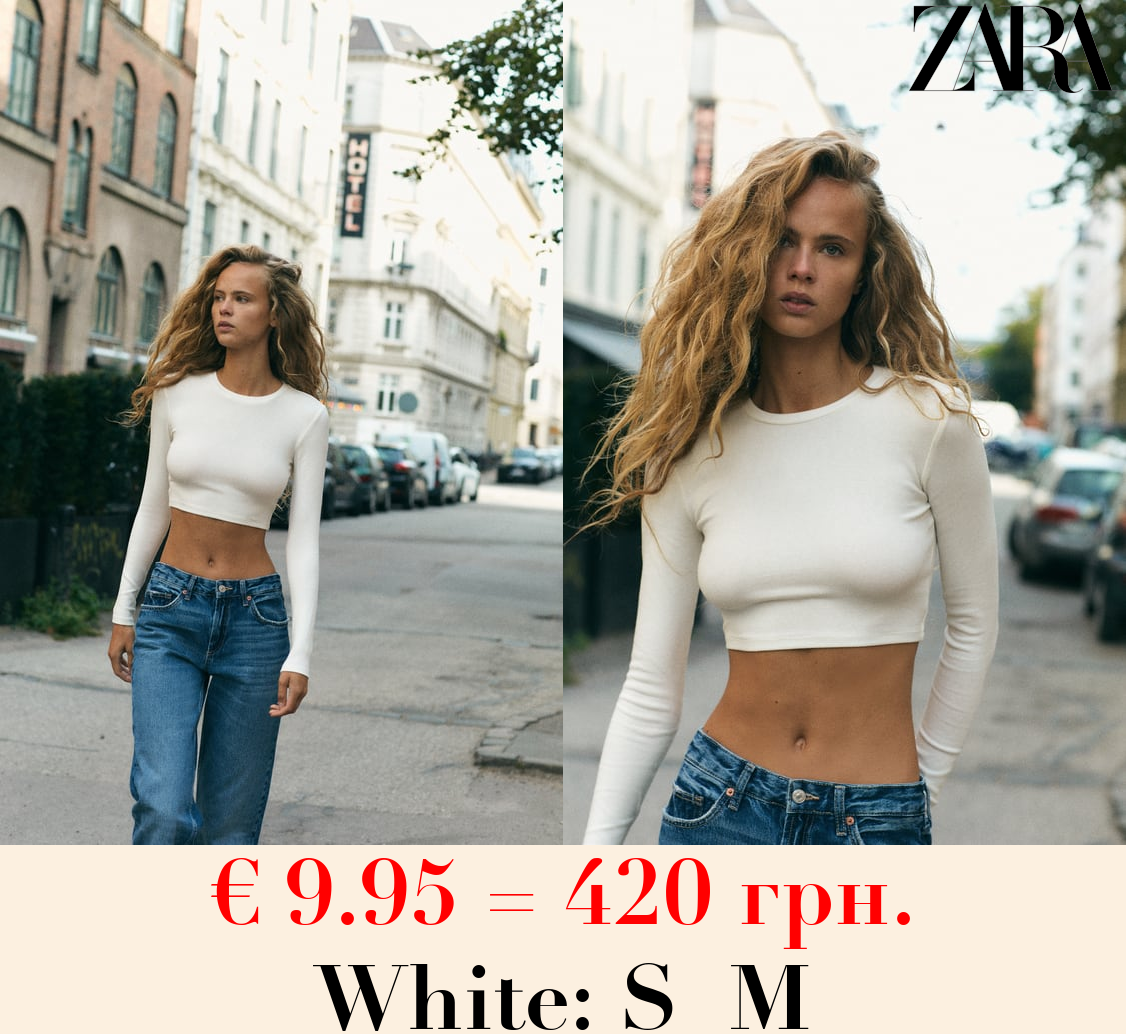 COTTON AND MODAL CROP TOP