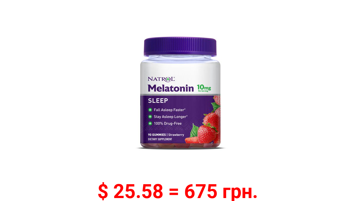 Natrol Melatonin 10Mg Gummy, 90 Count 1 ea (Pack of 2)