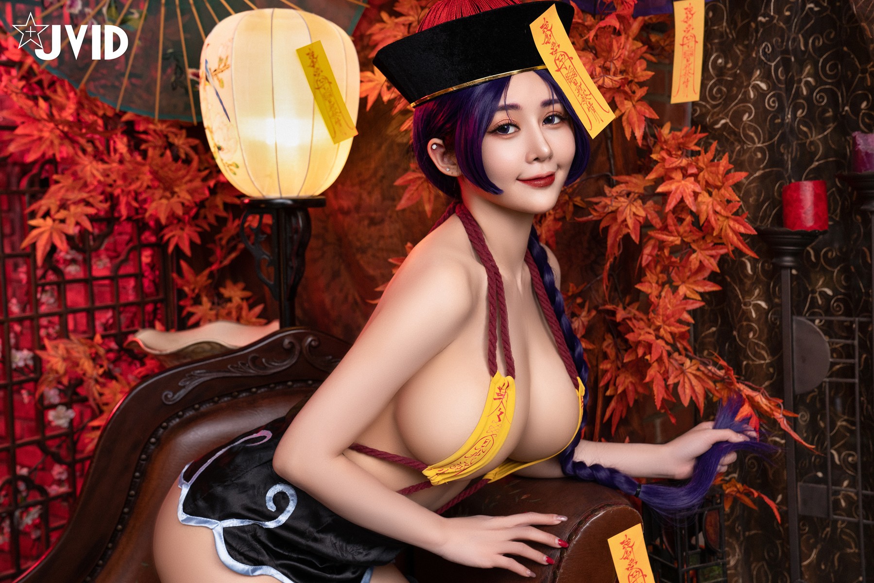 菰蒲風動縱斜影，殭屍奶光《安希》膣得液滿！見我發情——香希趕屍霊幻道士 X 最胸妖怪キョンシー Zombie sex folklore Set.02 15