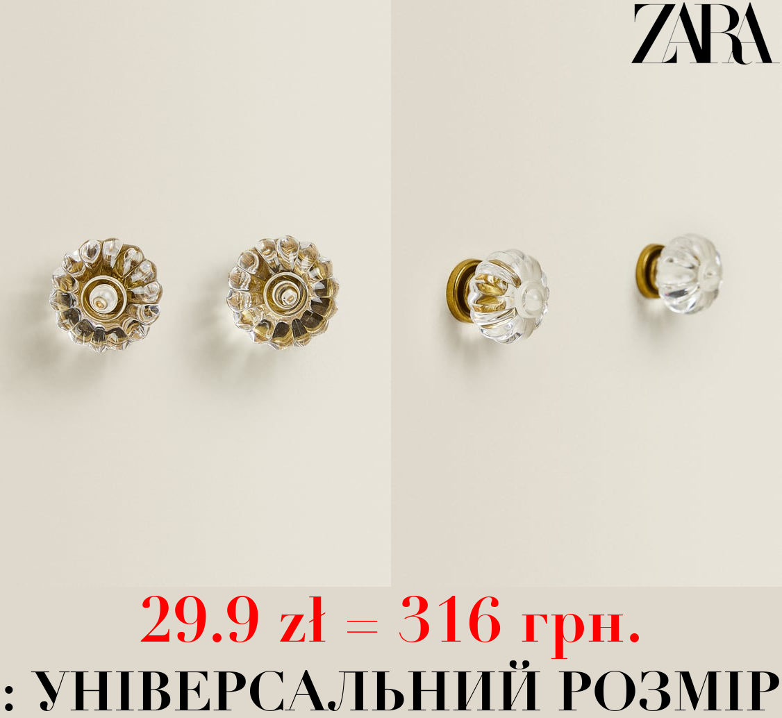 АКРИЛОВІ МЕБЛЕВІ РУЧКИ У ФОРМІ КВІТКИ (НАБІР ІЗ 2 ШТУК)