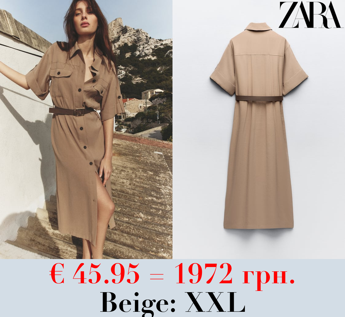 SHIRT DRESS WITH BELT