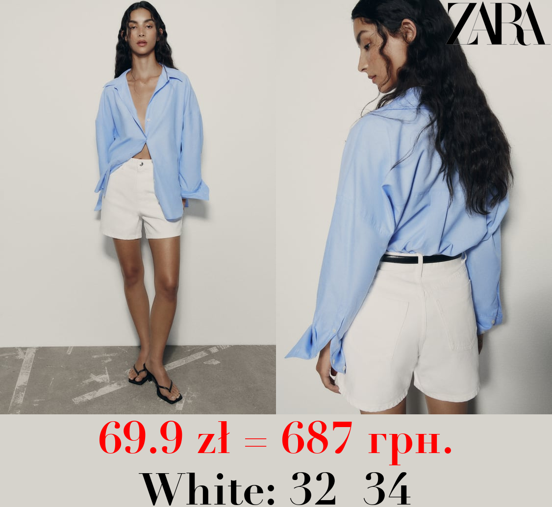 Z1975 DENIM MOM-FIT HIGH-WAIST SHORTS