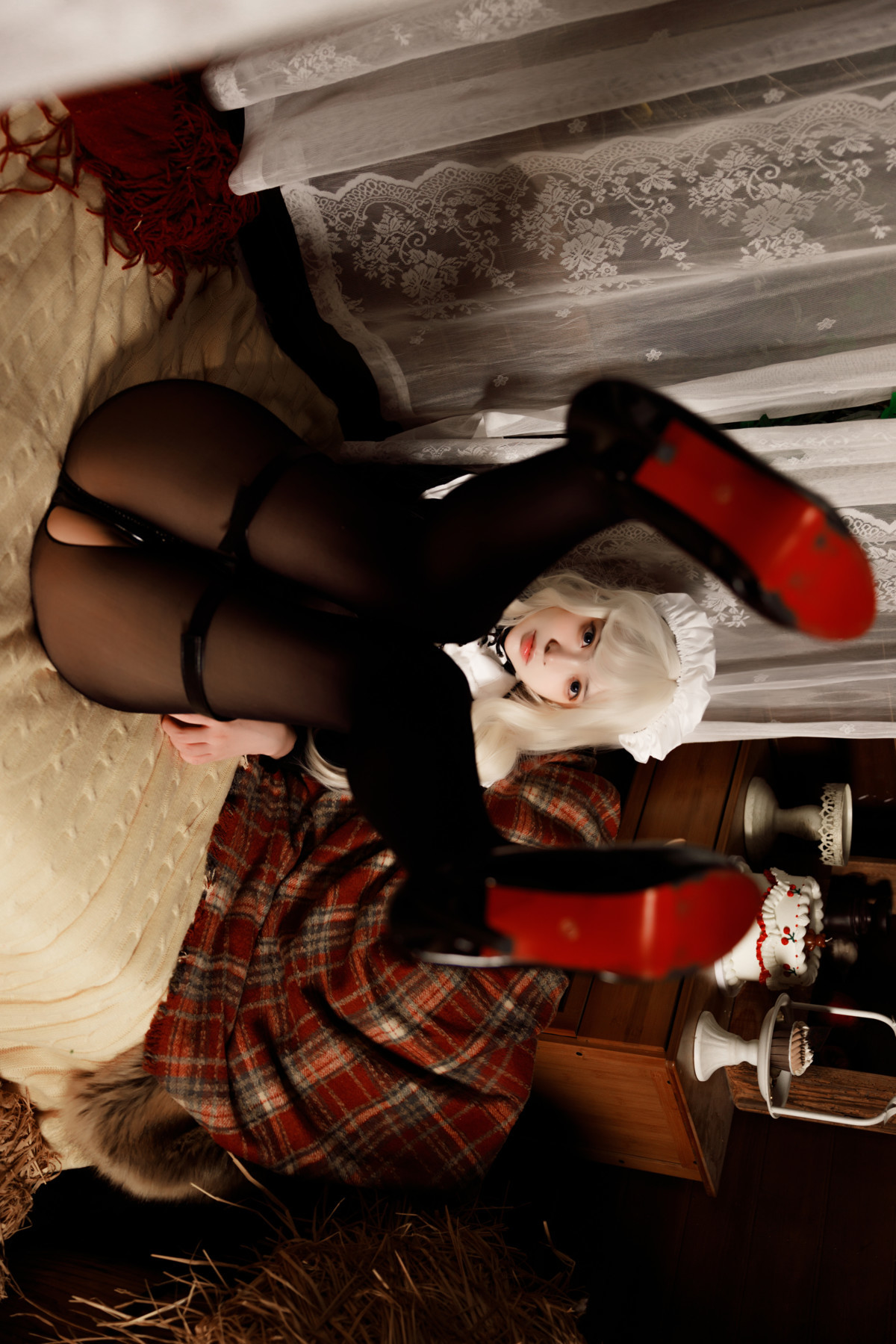 Cosplay 疯猫ss 黑丝女仆 Maid in Black 3