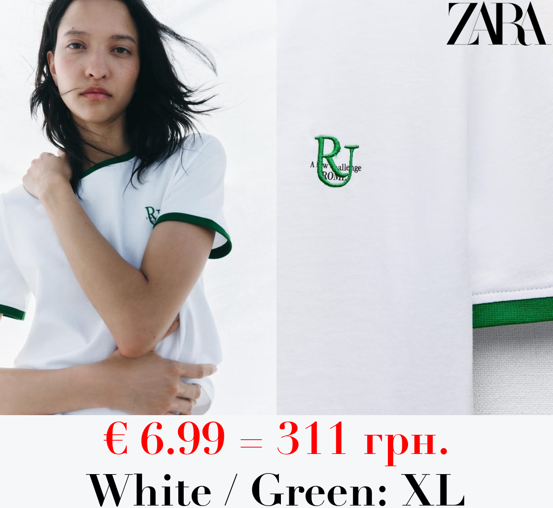 T-SHIRT WITH CONTRAST TRIMS