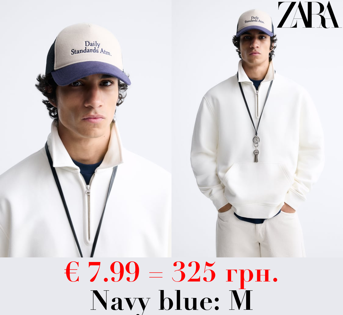 CAP WITH CONTRAST EMBROIDERY