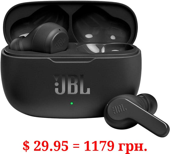JBL Vibe 200TWS True Wireless Earbuds - Black, Small