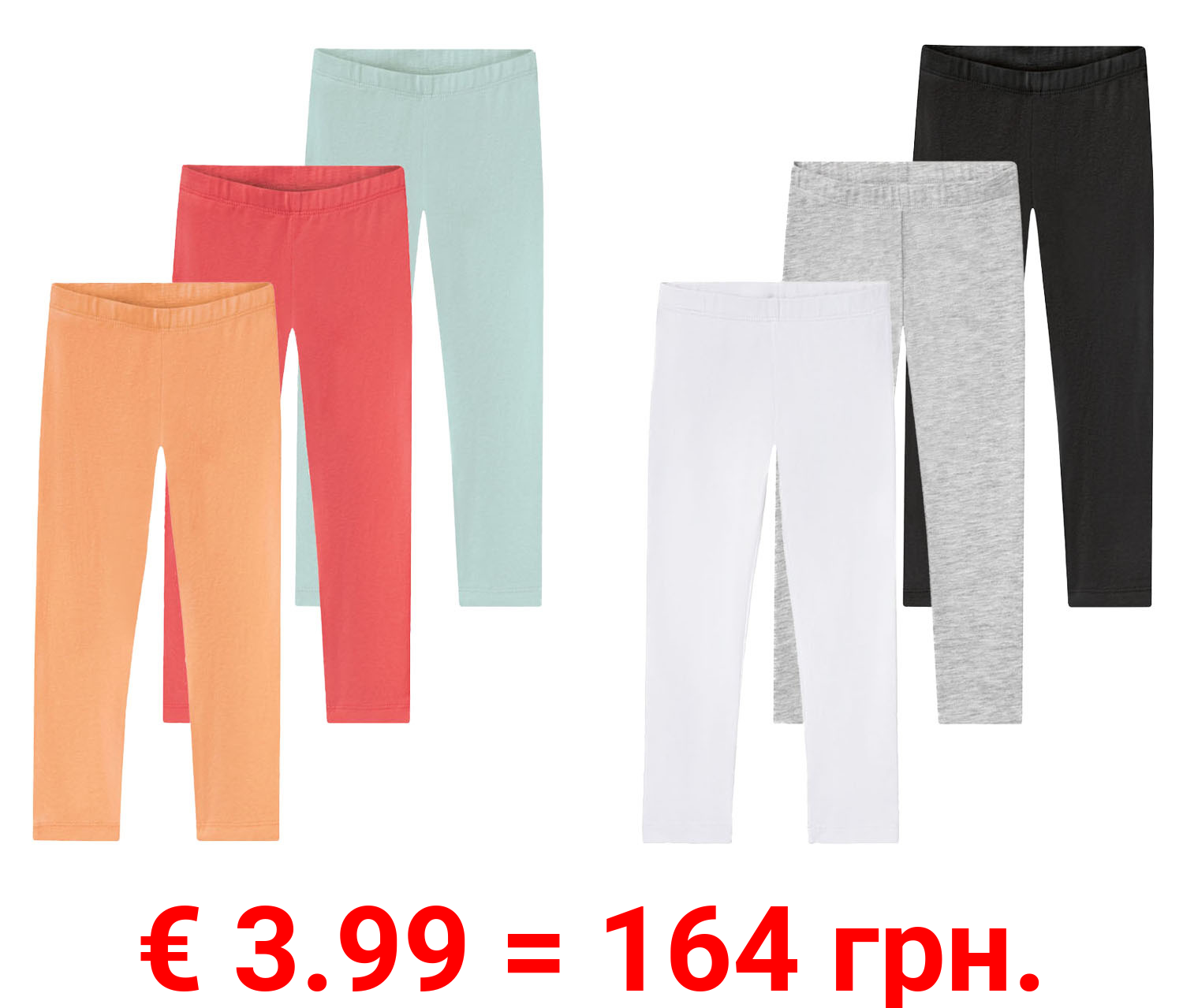 lupilu® Kleinkinder Mädchen Leggings, 3 Stück, mit Baumwolle