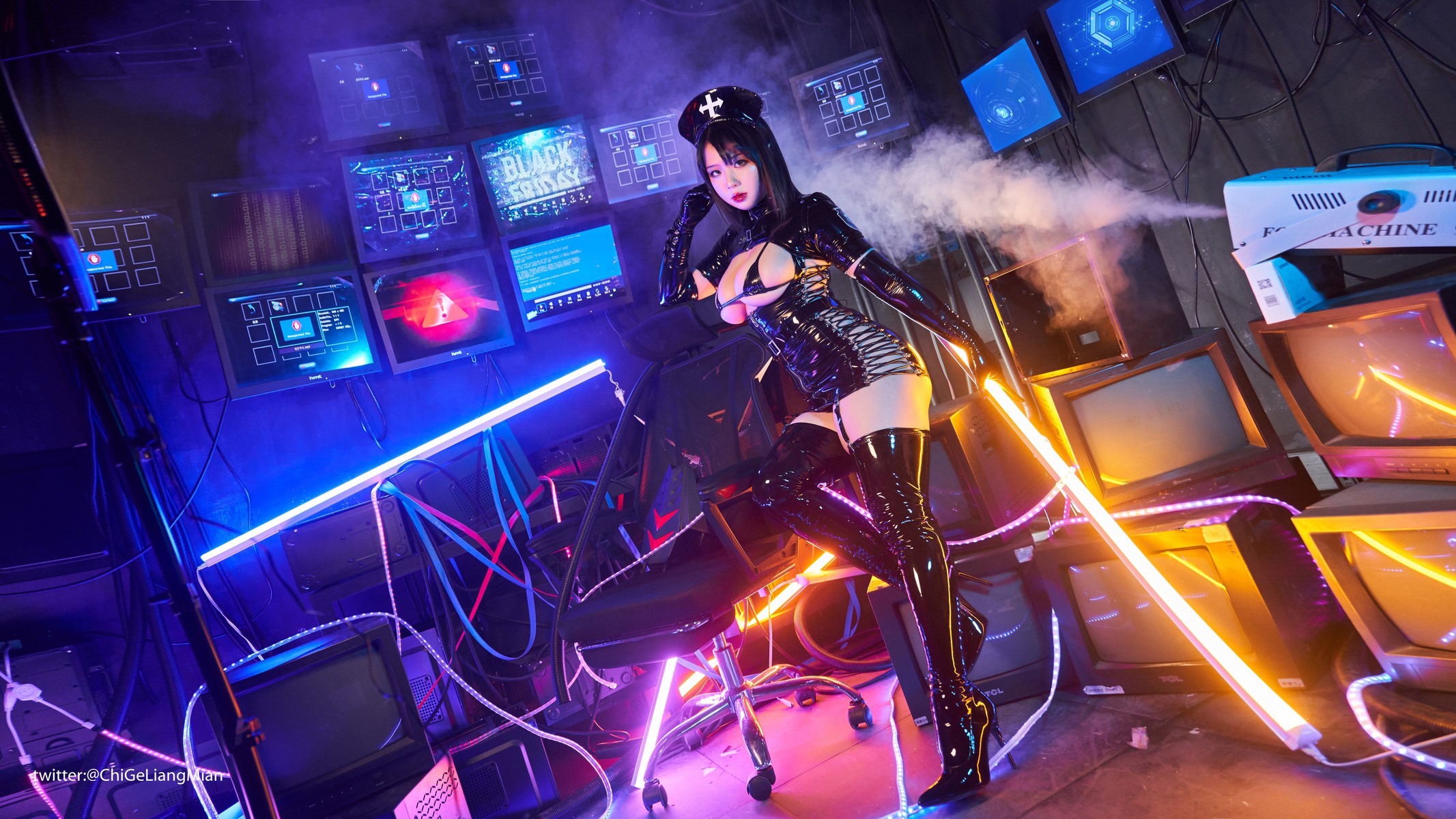 Cosplay 皮皮奶可可爱了啦 黑暗护士 8