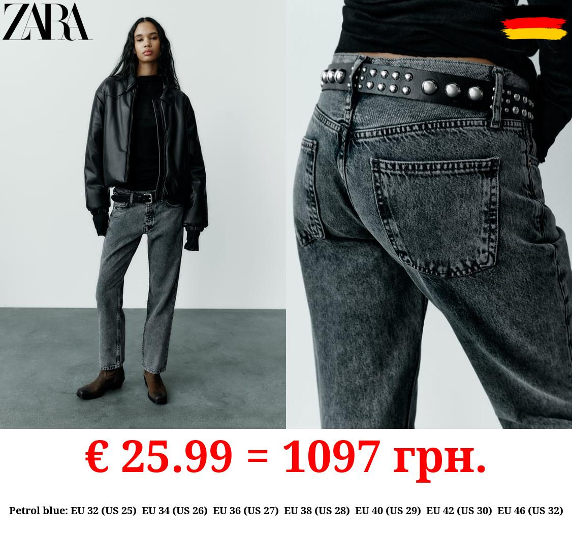 TRF STRAIGHT-LEG MID-RISE JEANS