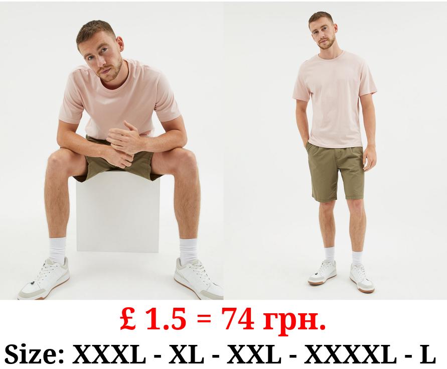 Light Pink Crew Neck T-Shirt