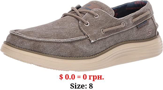 Skechers Men's Status 2.0-Lorano Moc Toe Canvas Deck Shoe Moccasin