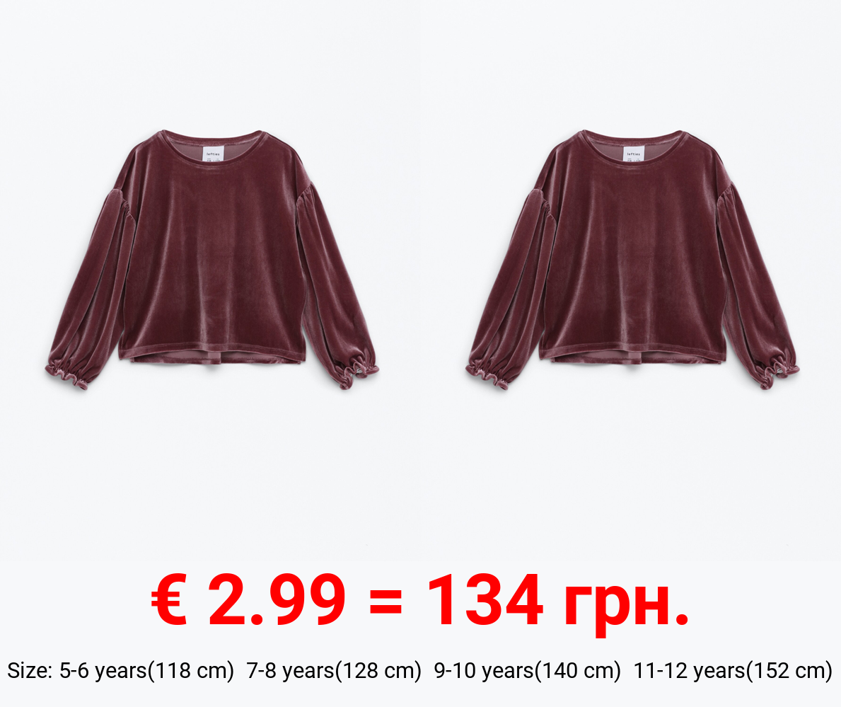 Velvet sweatshirt