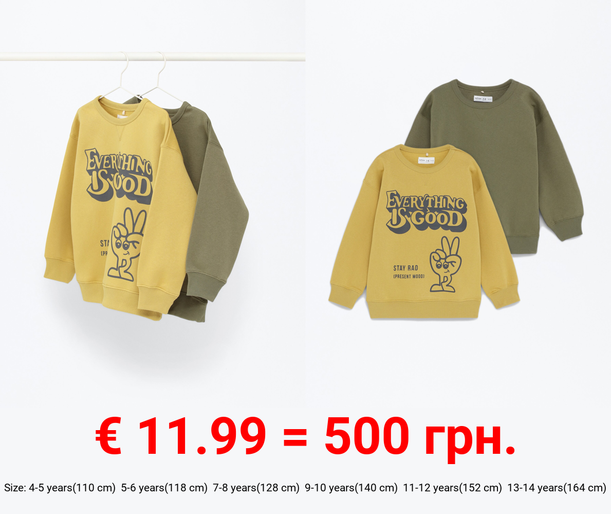 Pack of 2 assorted sweatshirts