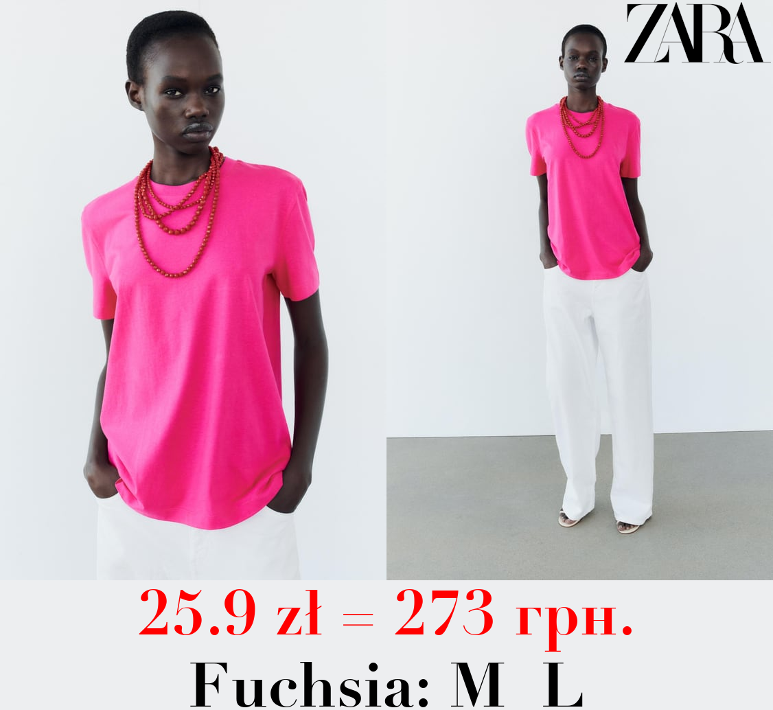 COTTON T-SHIRT WITH ENZYME FINISH