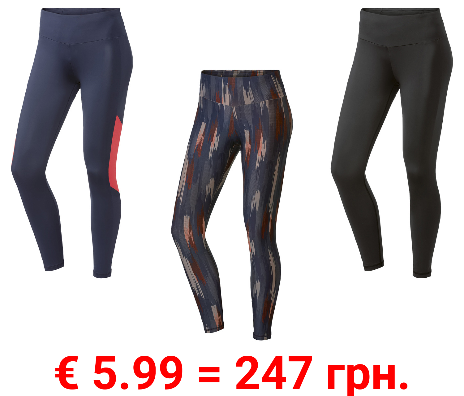 CRIVIT Damen Funktionstights mit recyceltem Material
