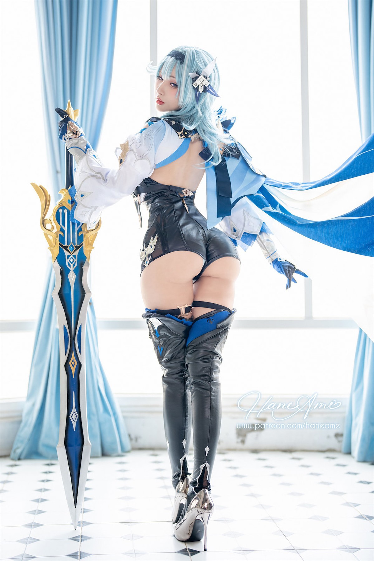 雨波HaneAme Cosplay Eula Lawrence Genshin Impact 8