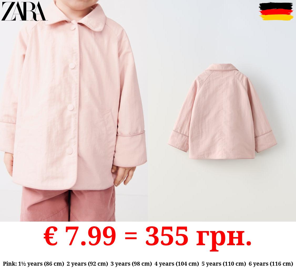 SHORT WATER-REPELLENT TRENCH COAT WITH TRIM