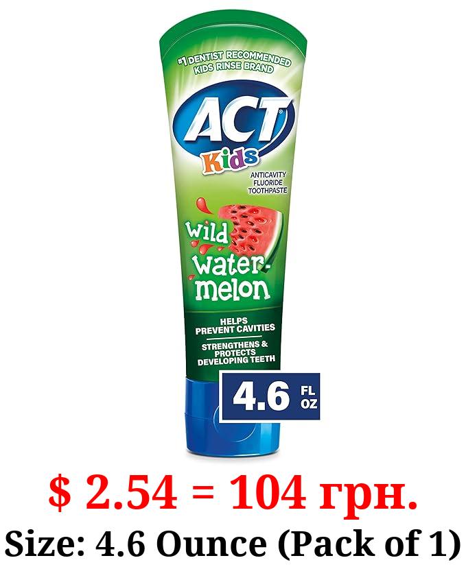 ACT Kids Anticavity Fluoride Toothpaste 4.6 oz. Wild Watermelon