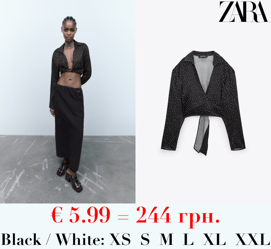 SATIN SHIRT WITH BOW